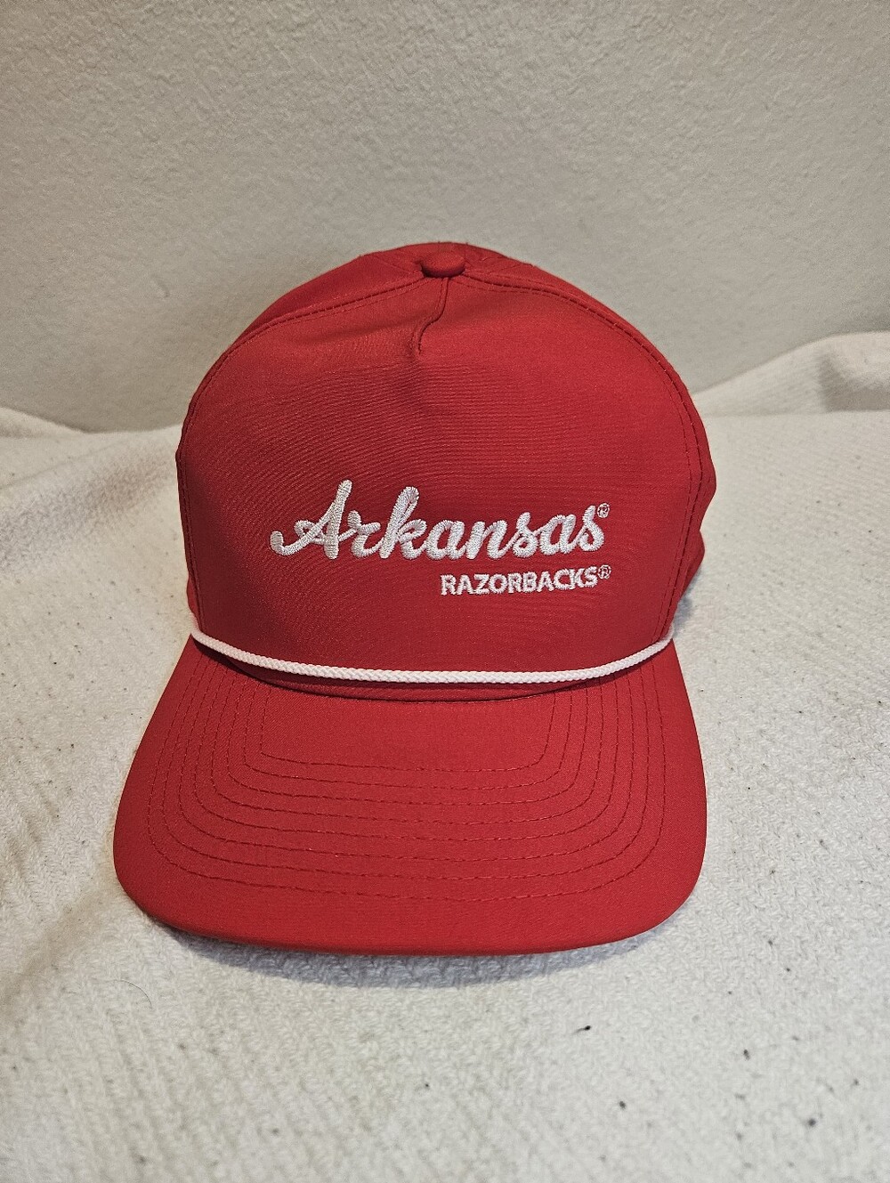 Arkansas Razorbacks Red Patch Rope Cap